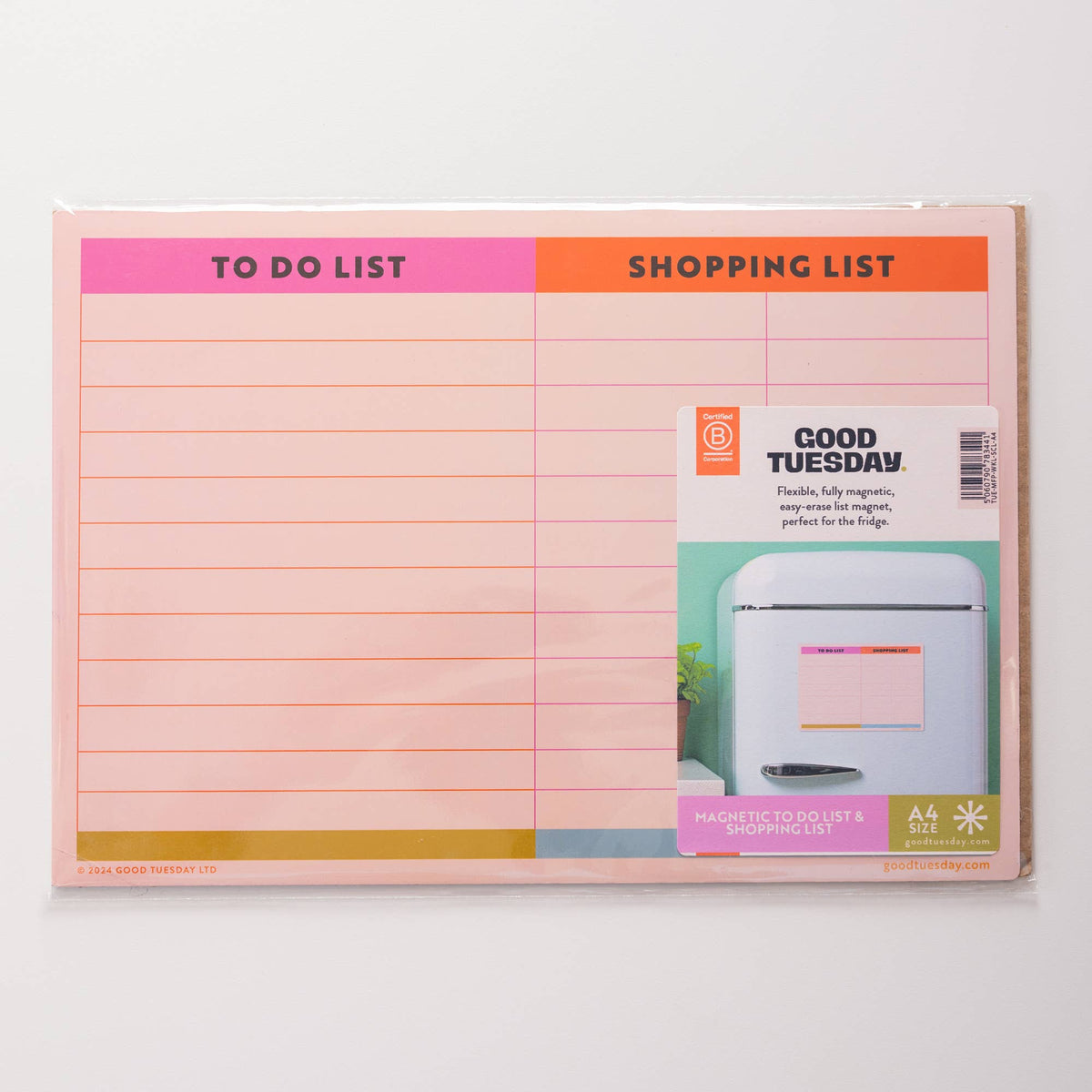 A4 Magnetic Shopping List & To Do List | Fridge Magnet