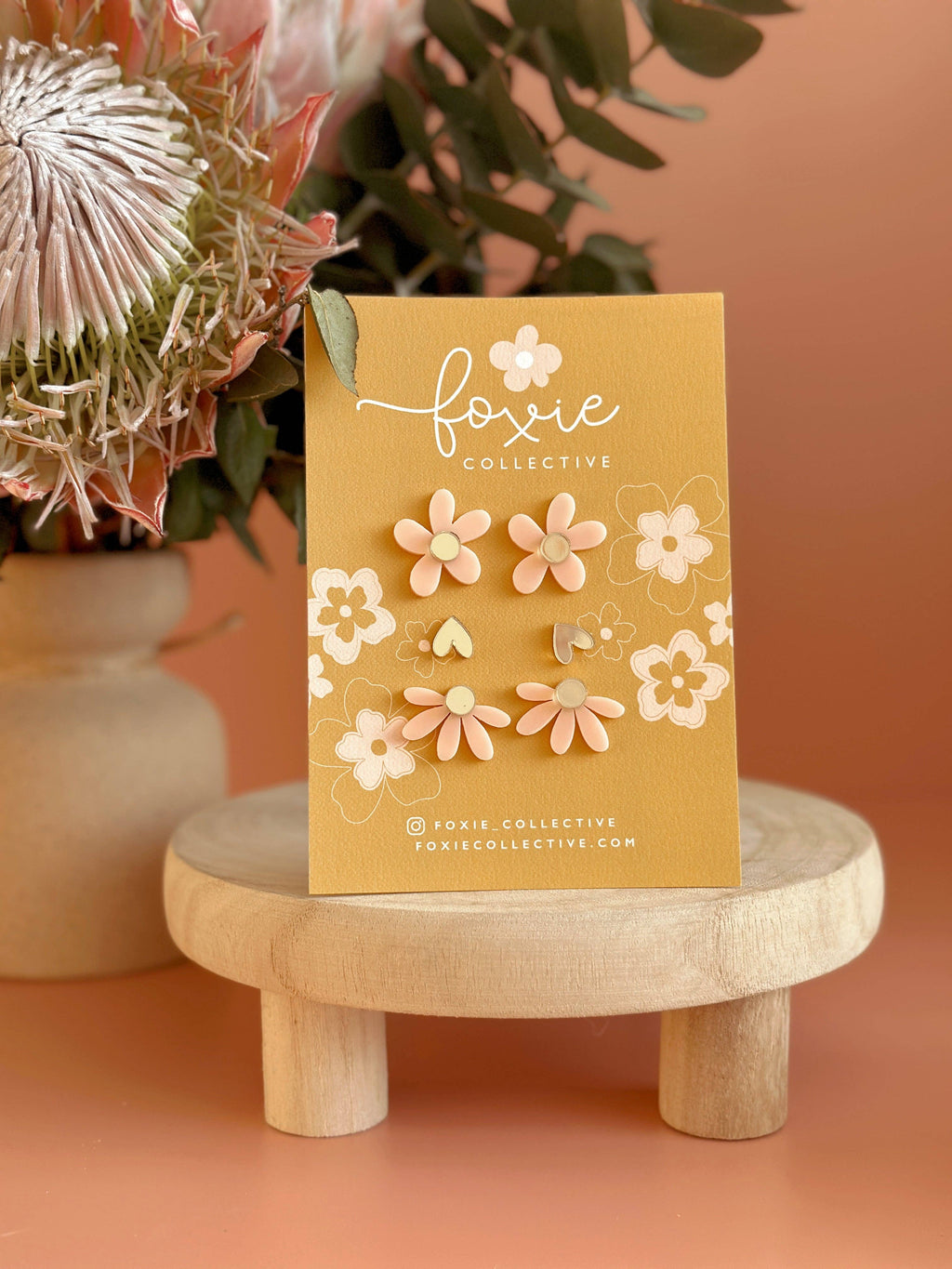 Stud Pack Trio | Pale Pink + Gold #2 | WHOLESALE