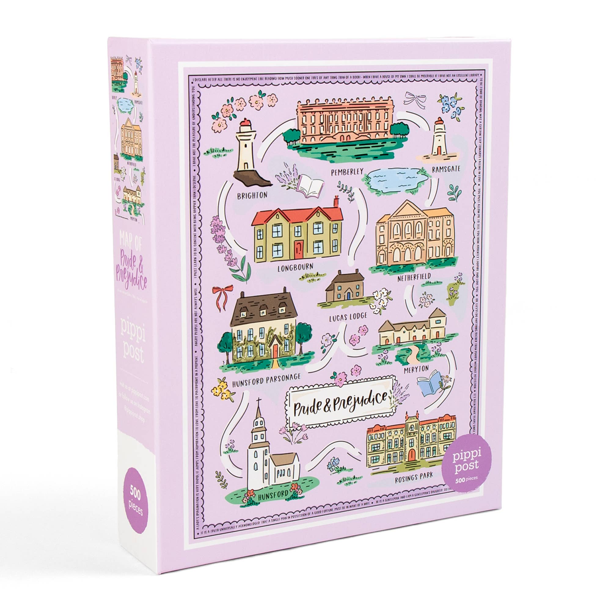 Pride and Prejudice Map - 500 Piece Jigsaw Puzzle