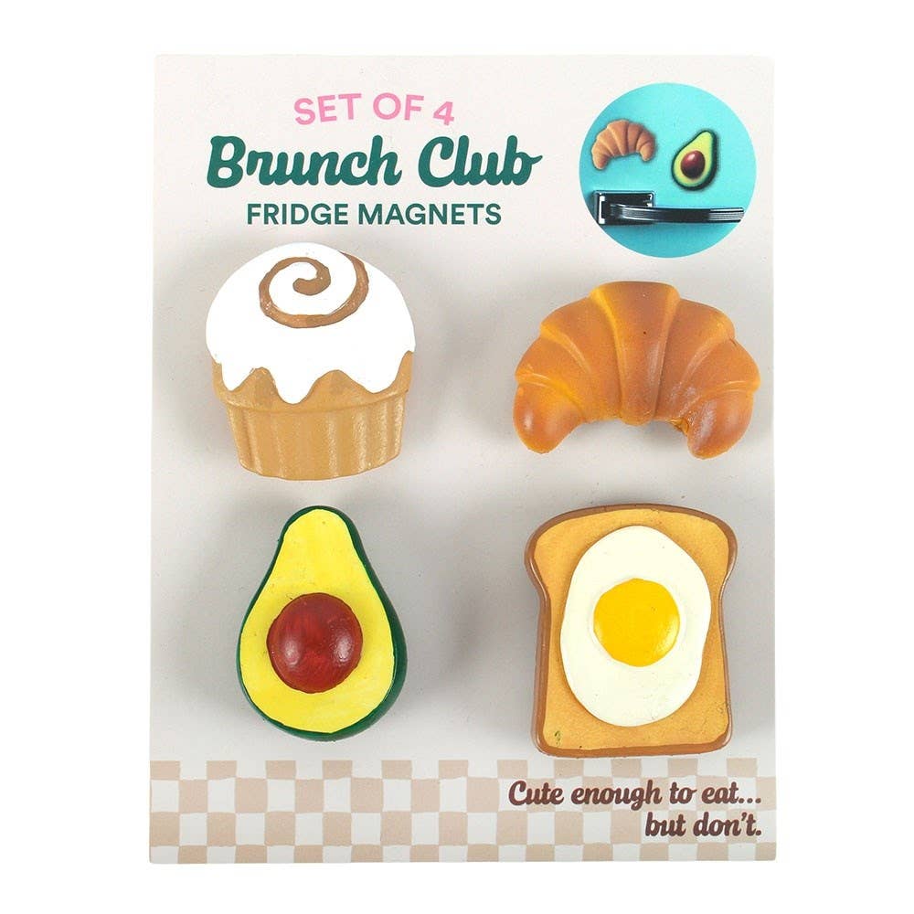 Brunch Club Set of 4 Fridge Magnet