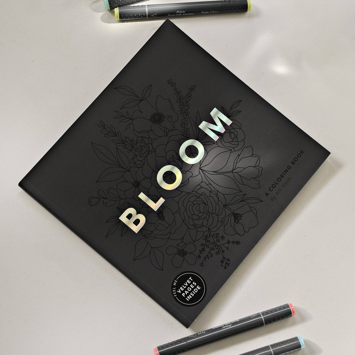 Bloom: Adult Coloring Book with Velvet Pages