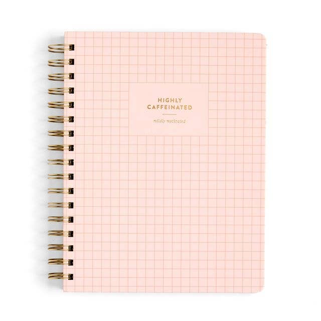 Highly Caffeinated 7x9 Spiral Notebook