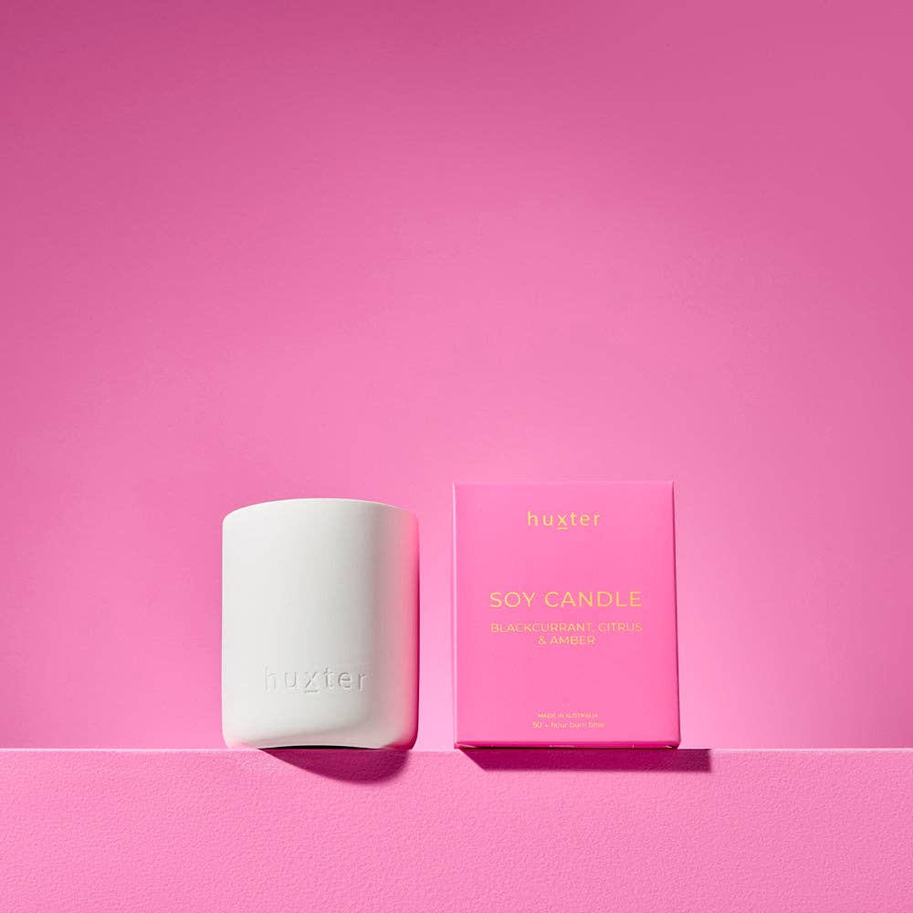 Candle Boxed 50+hr Burn Time - Blackcurrant, Citrus & Amber