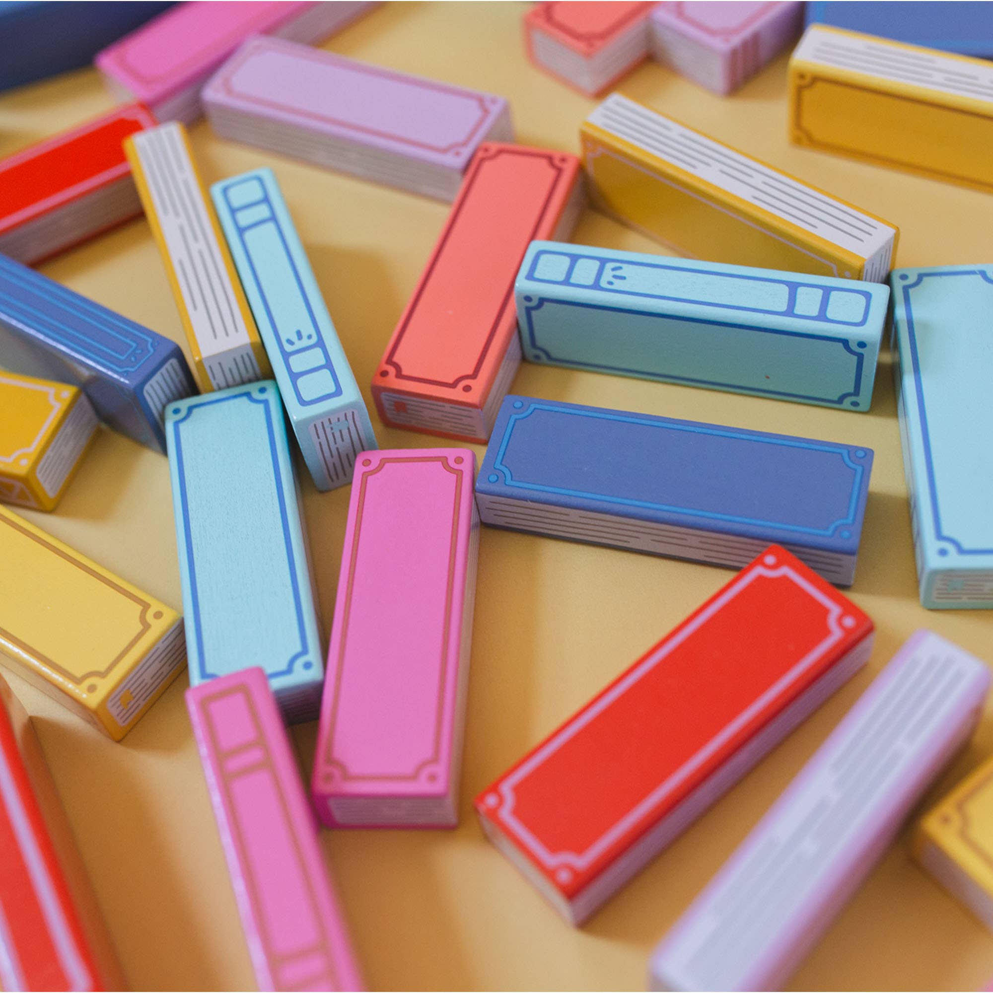 Tumbling Book Stack - Wooden Block Stacking & Balance Game