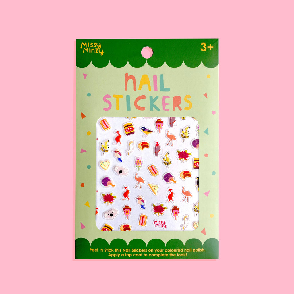 Australiana Nail Stickers, Wearable Art, Nail Decals