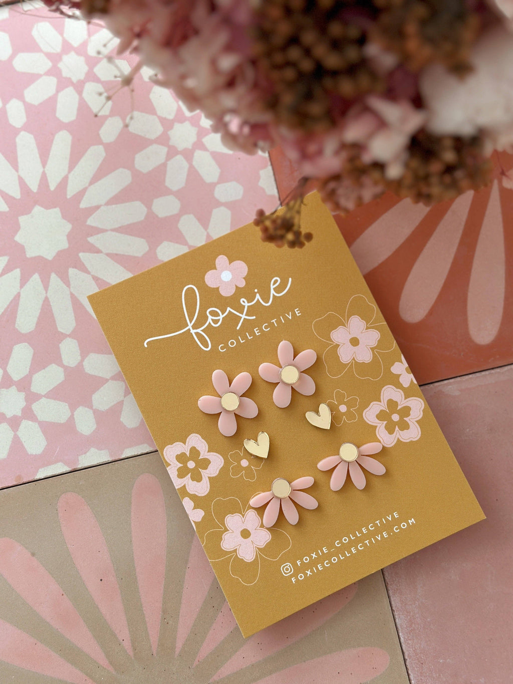 Stud Pack Trio | Pale Pink + Gold #2 | WHOLESALE
