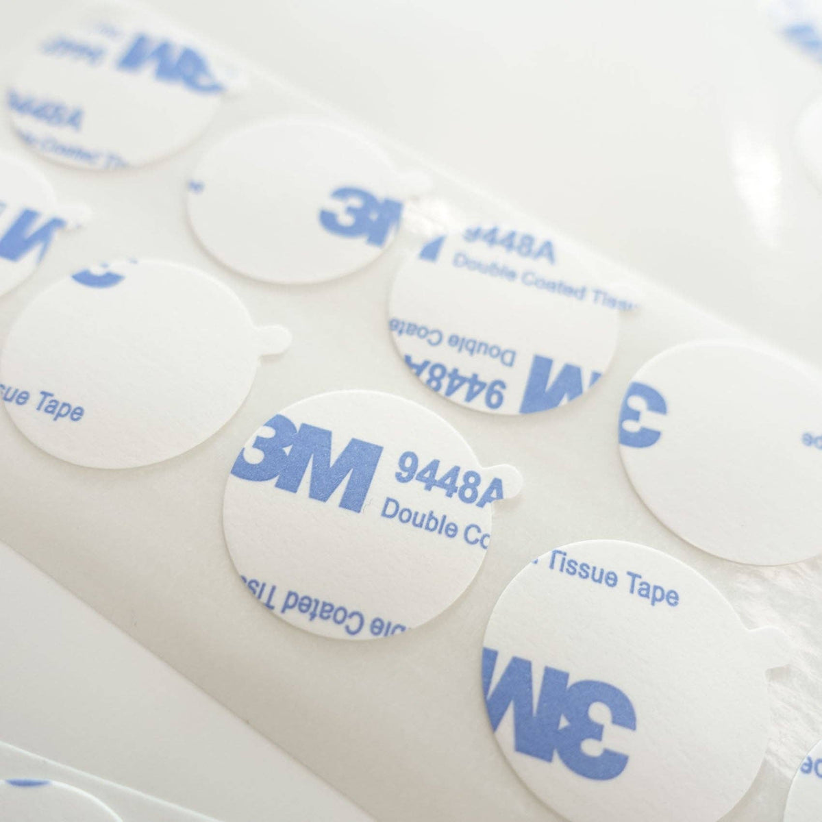 Double sided 3M round tissue tape strong adhesive wax seal stickers backings 40-pack: 22mm / 1 Pack (40 adhesives)
