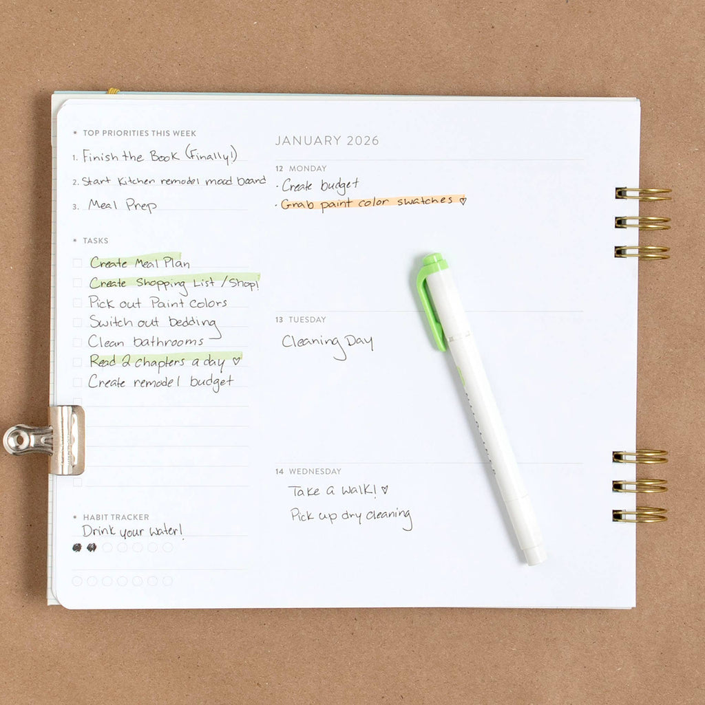 Undated Spiral Weekly Planner