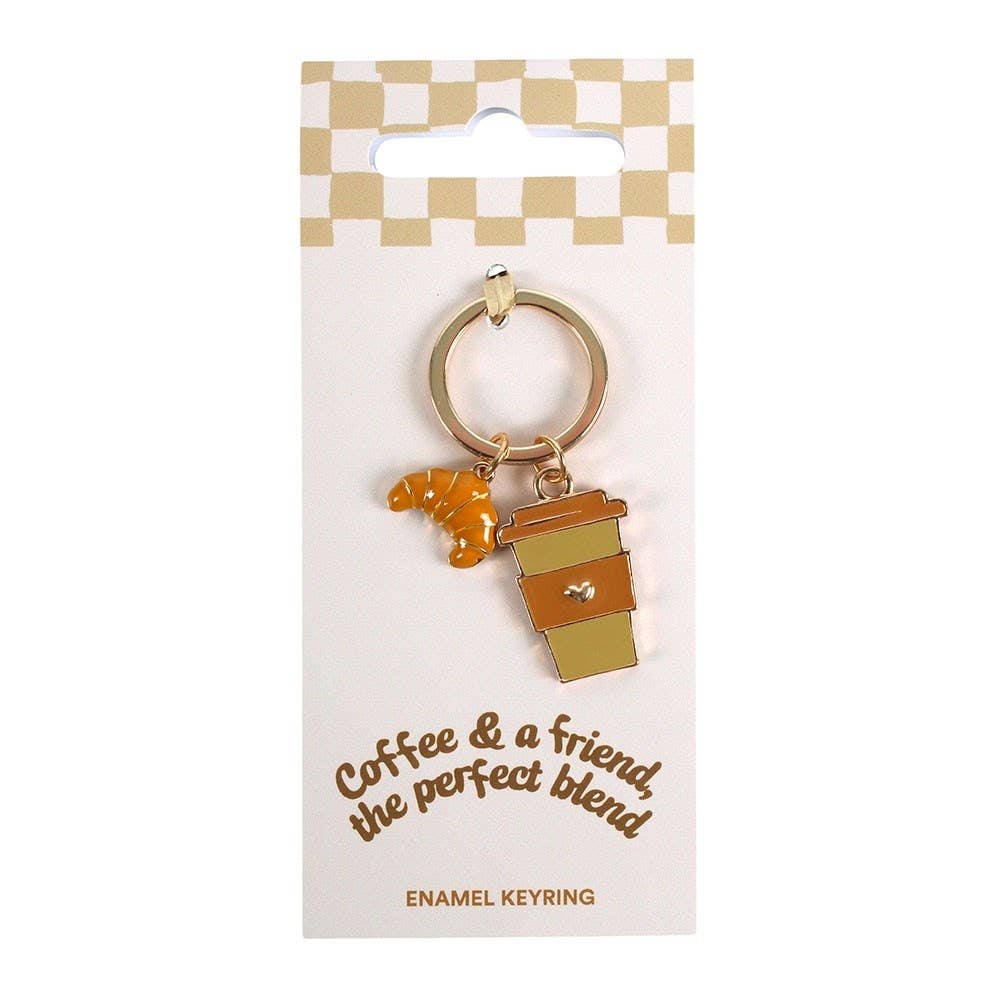 Coffee and a Friend Keyring
