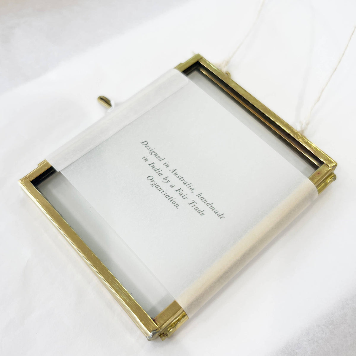 Glass Brass frame - small