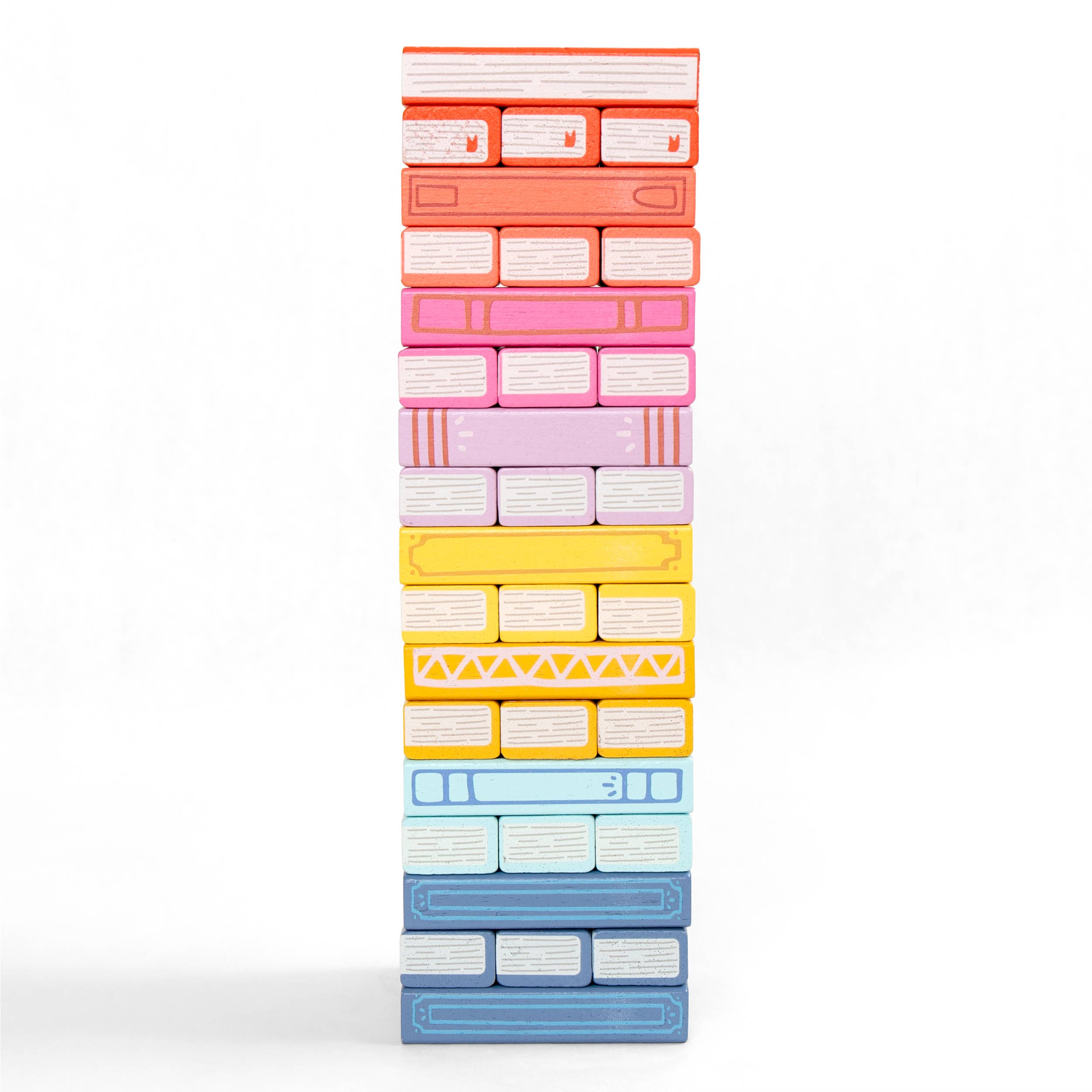Tumbling Book Stack - Wooden Block Stacking & Balance Game