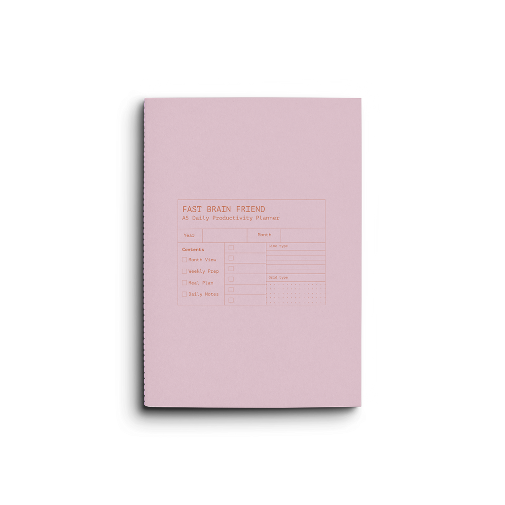 Fast Brain Daily Productivity Planner- Single Notebook: Sage