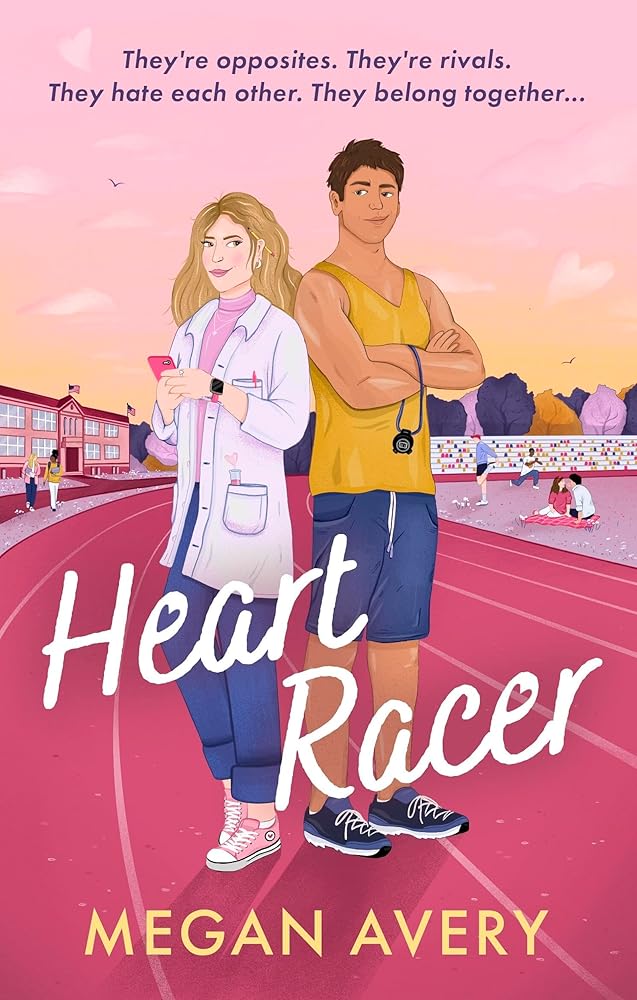 Heart Racer: STEM meets sports romance in this spicy, slow-burn, nerd/jock, academic rivals rom com cover image