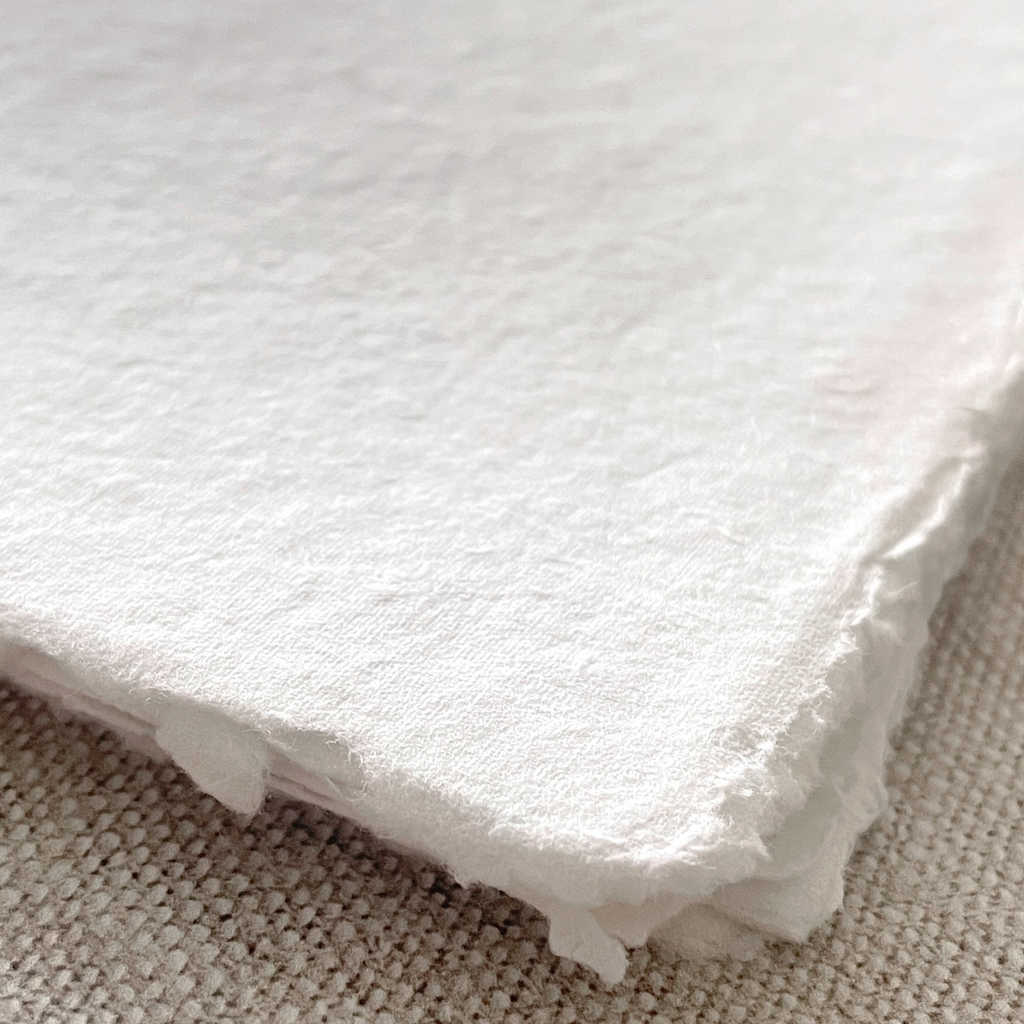 White Handmade Paper | Pack of 5 | 5" x 7"