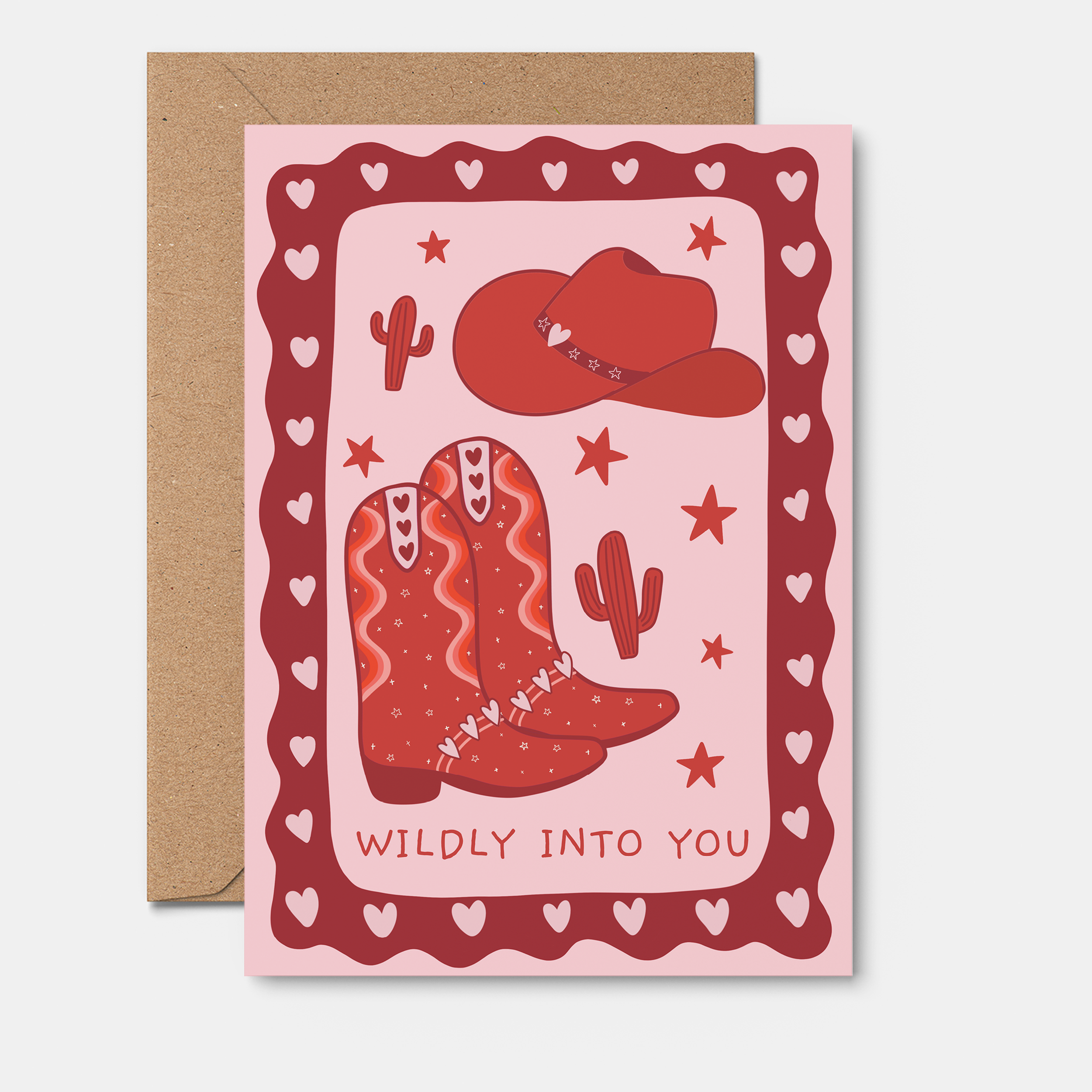 Love Card | Wildly Into You | Cowboy Boot | Anniversary