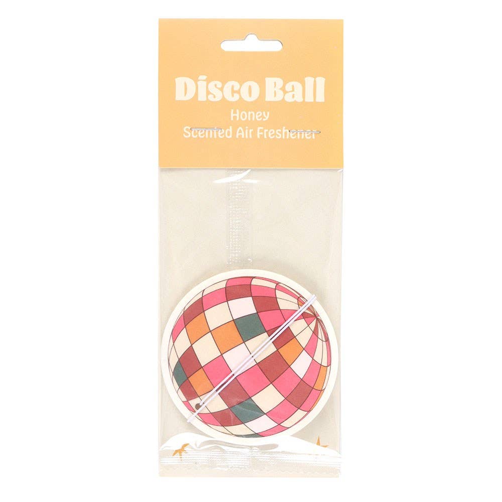 Disco Ball Honey Scented Cardboard Air Freshener