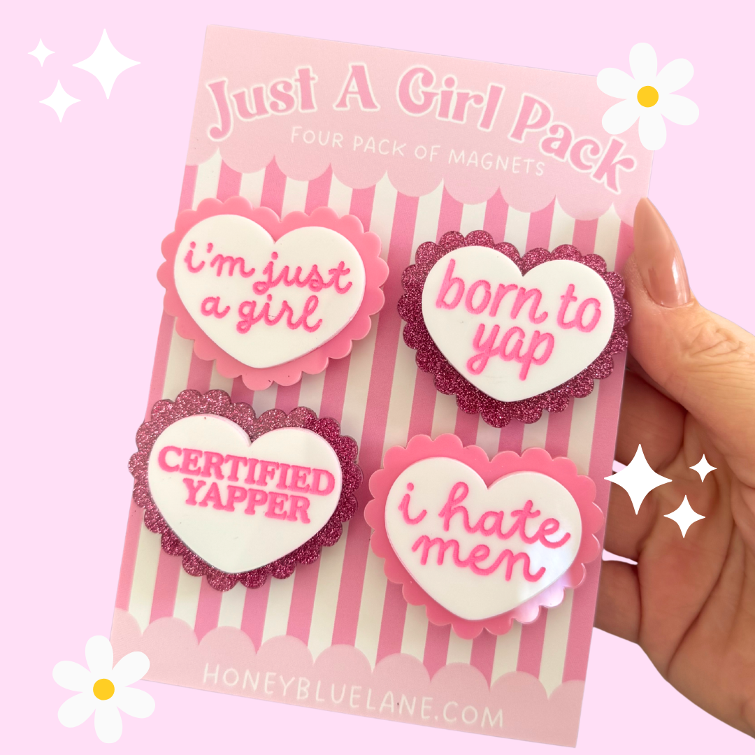 Just A Girl Magnet Pack