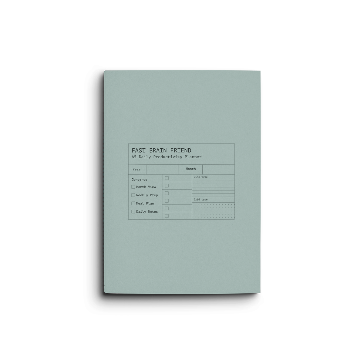 Fast Brain Daily Productivity Planner- Single Notebook: Burgundy Wine