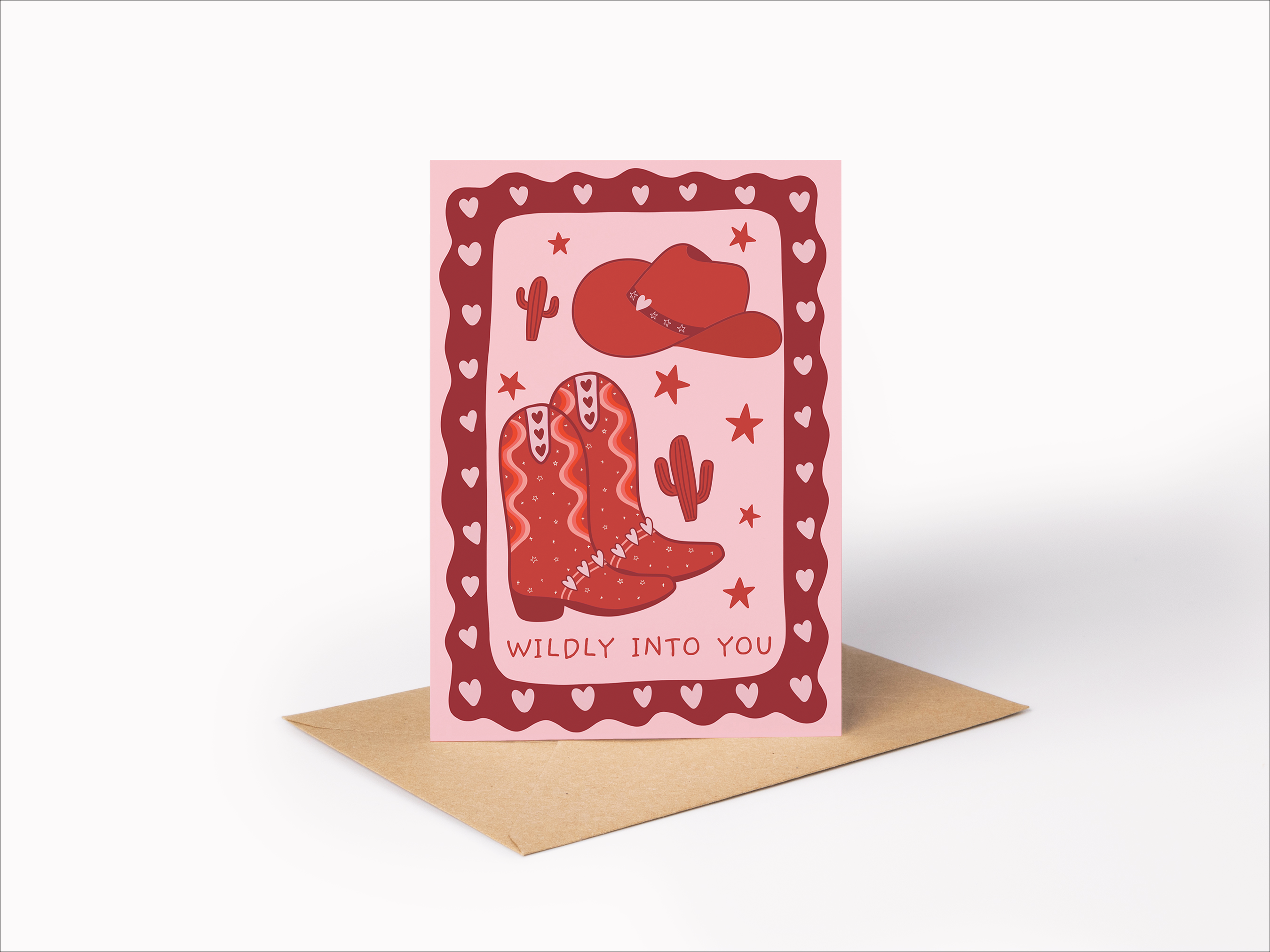Love Card | Wildly Into You | Cowboy Boot | Anniversary