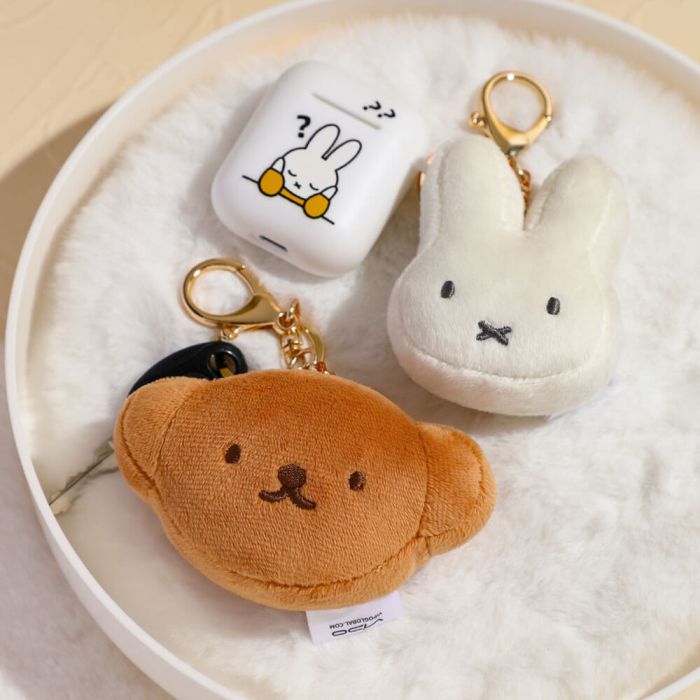 MIFFY 2D PLUSH KEYRING WHITE