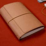 Refillable Notebook Folio > Saddle Brown Trifold