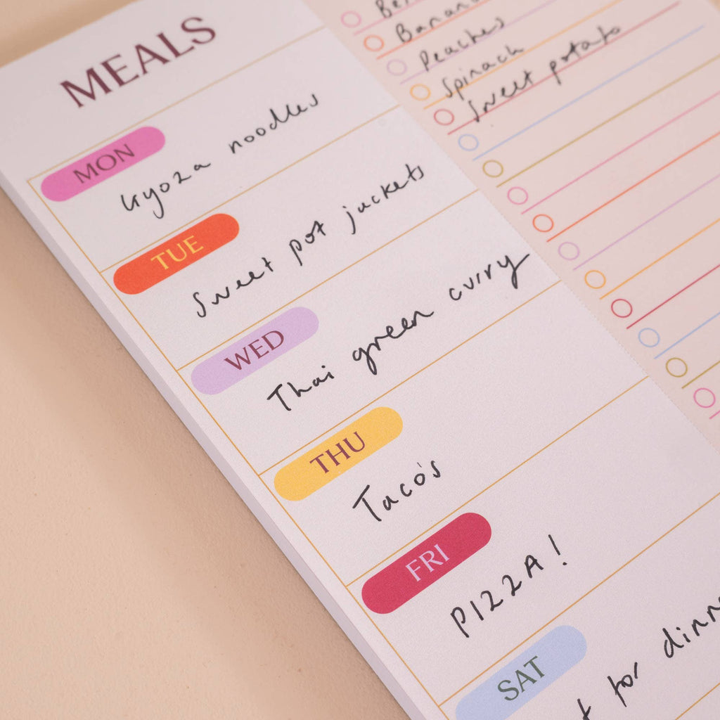A5 Meal Planner & Shopping List | Colour Theory