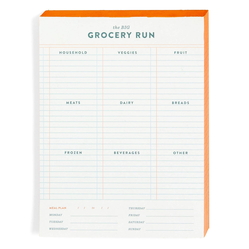 Grocery Run 6x8 Weekly Notepad