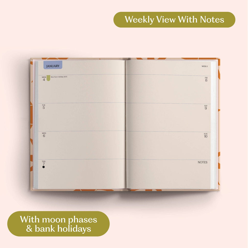 2027 Diary | A5 Hardcover Week to View | Sunbeam