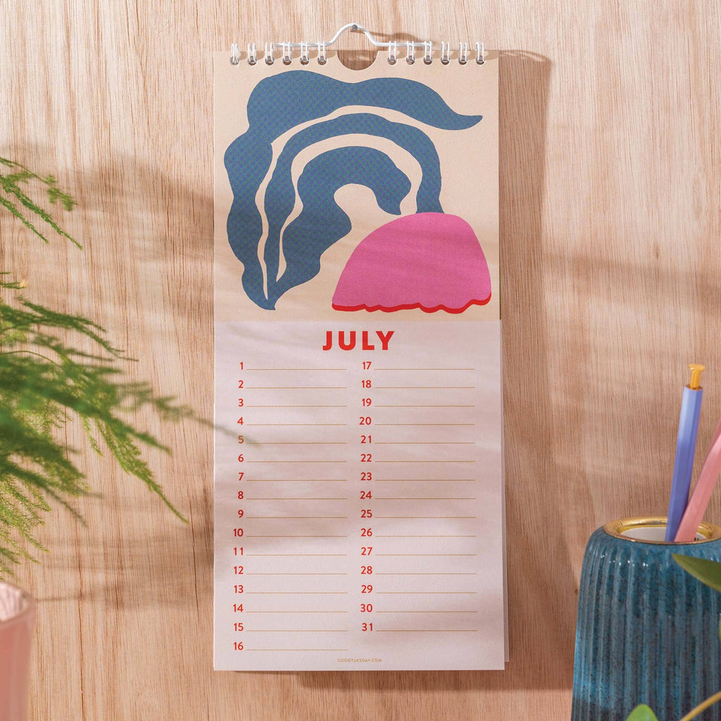 Undated Birthday Calendar | Les Fleurs