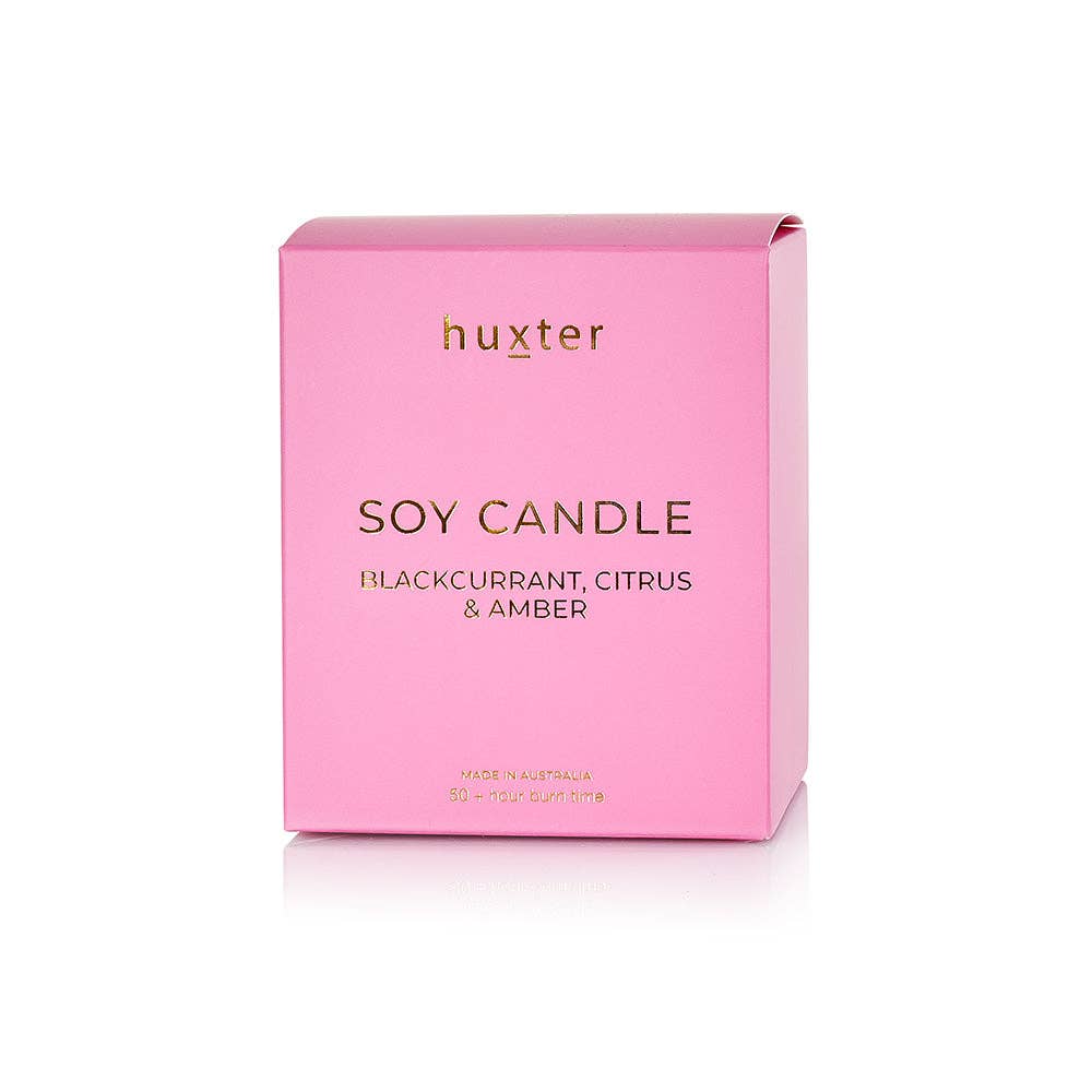 Candle Boxed 50+hr Burn Time - Blackcurrant, Citrus & Amber