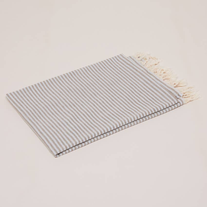 Noosa Towel - Cocoa/Powder Blue