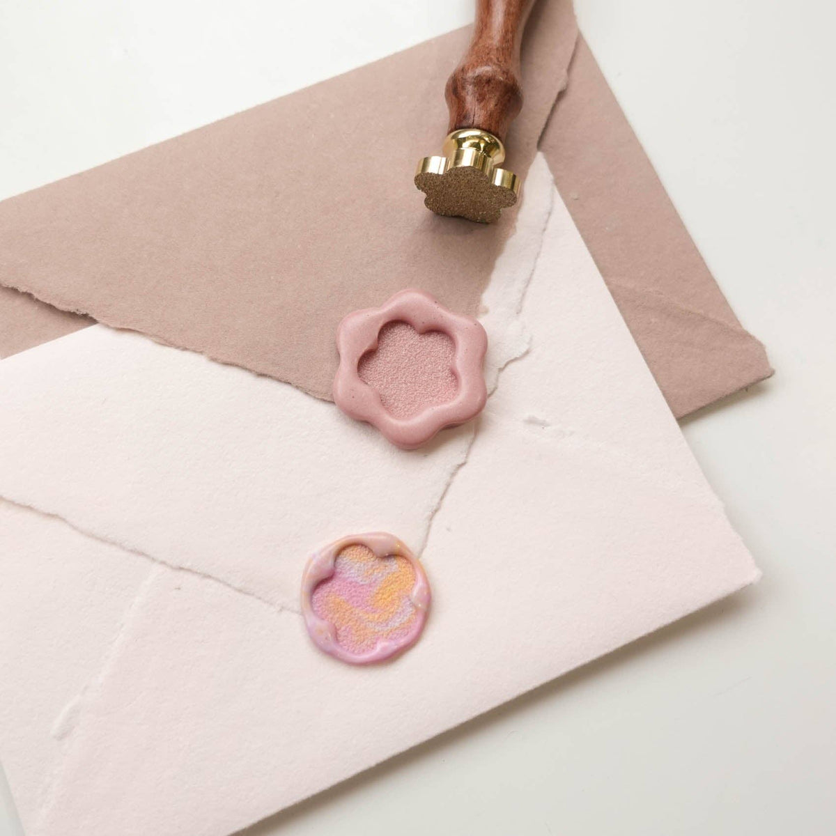 Textured Flower | Blank Wax Seal Stamp: Stamp head only (no handle)
