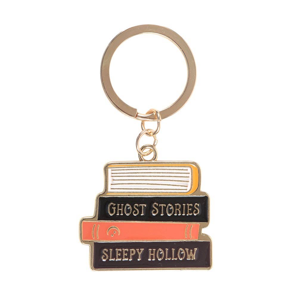The Haunted Library Book Stack Keyring