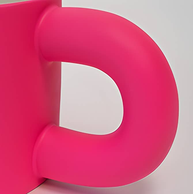Hot Pink Ceramic Mug "Rose"