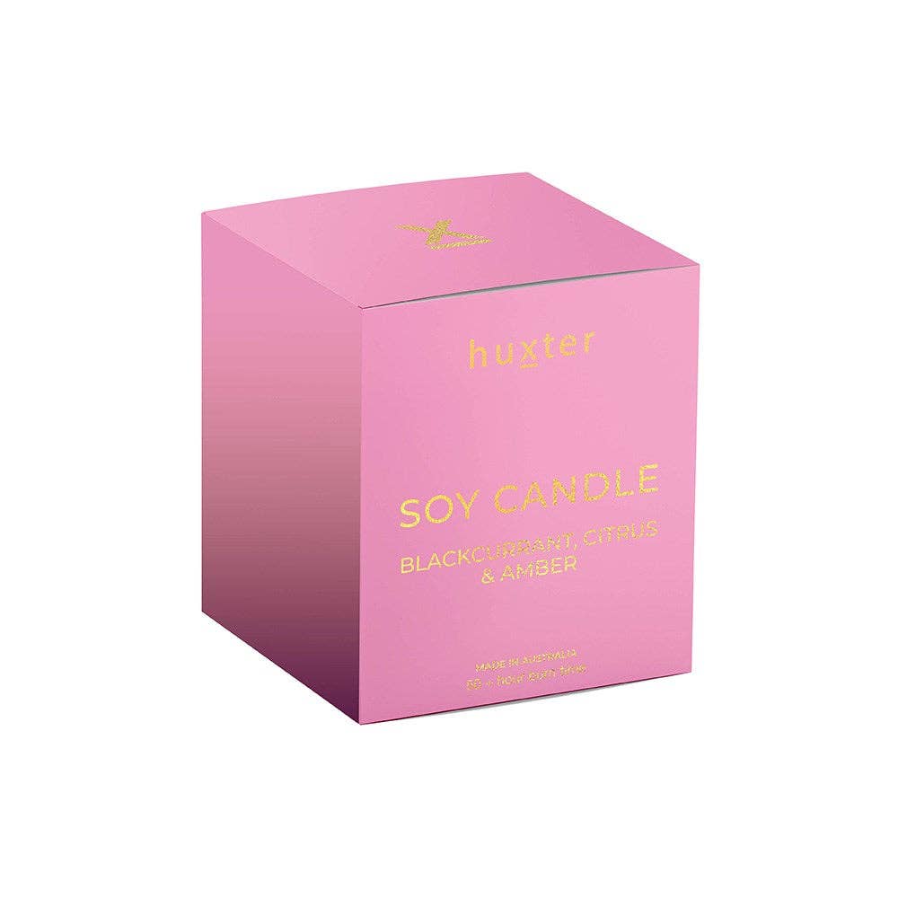 Candle Boxed 50+hr Burn Time - Blackcurrant, Citrus & Amber