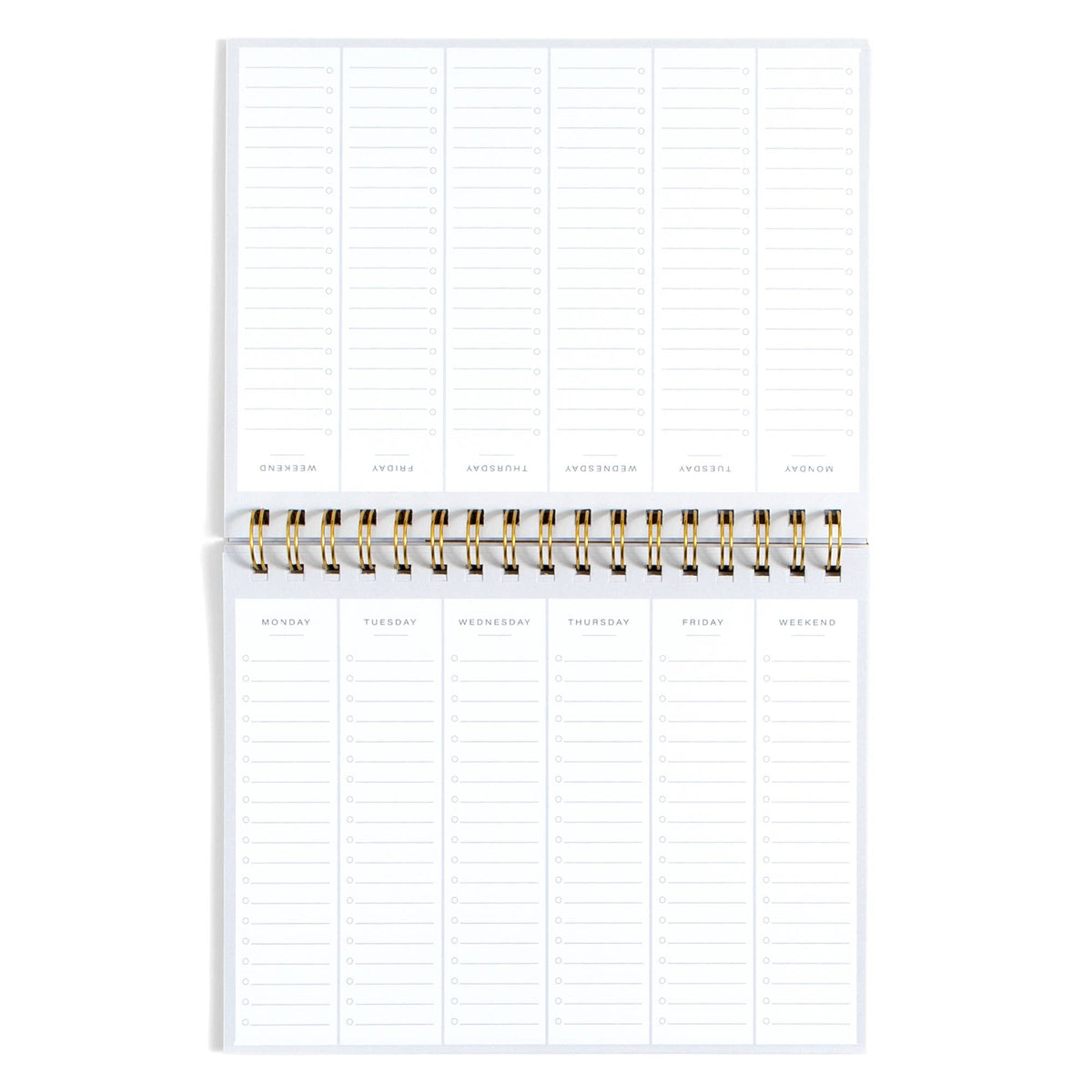 Undated Spiral Weekly Planner