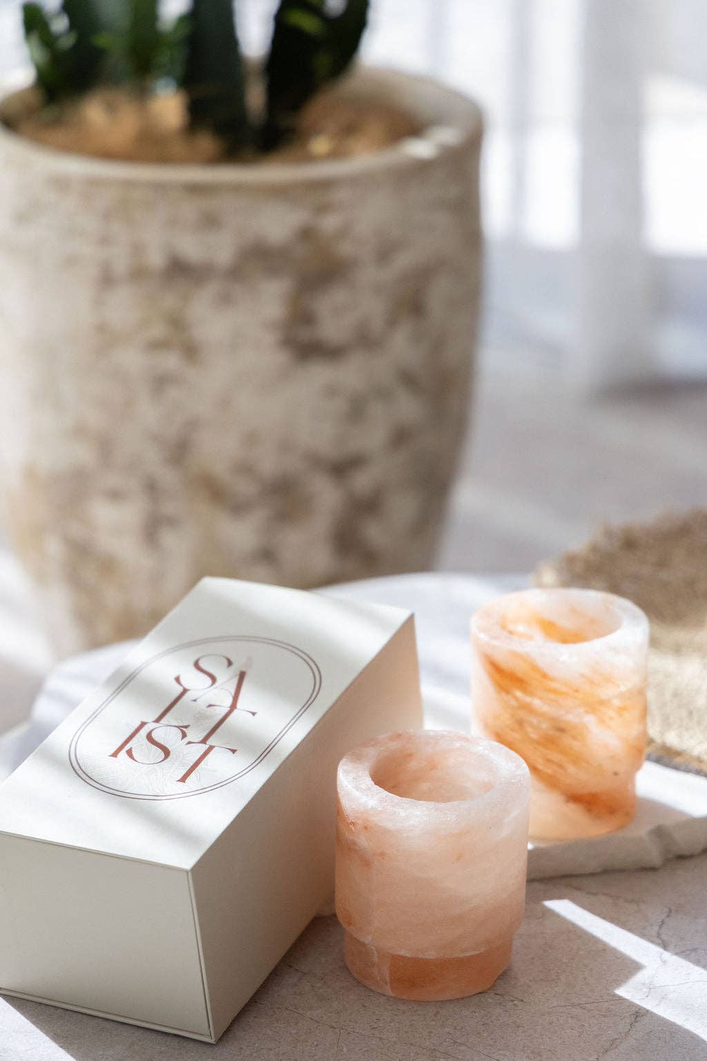 Himalayan Salt Margarita Glasses: Set of 2 / White