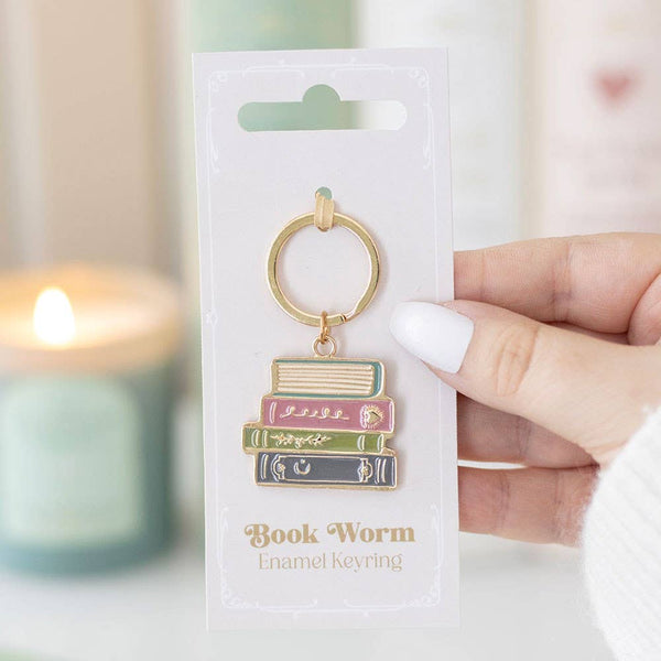 Book Worm Alloy Keyring