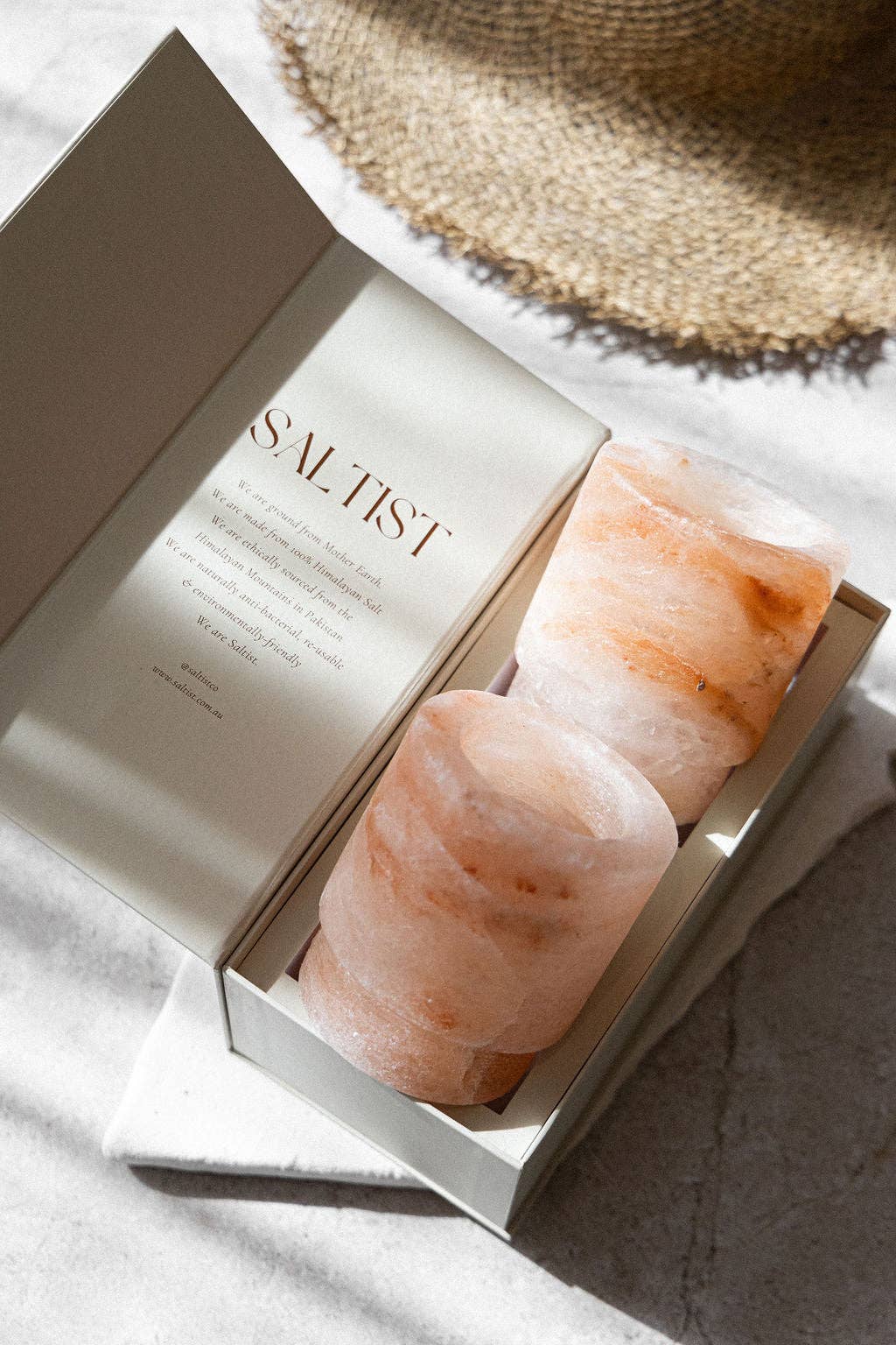 Himalayan Salt Margarita Glasses: Set of 2 / White