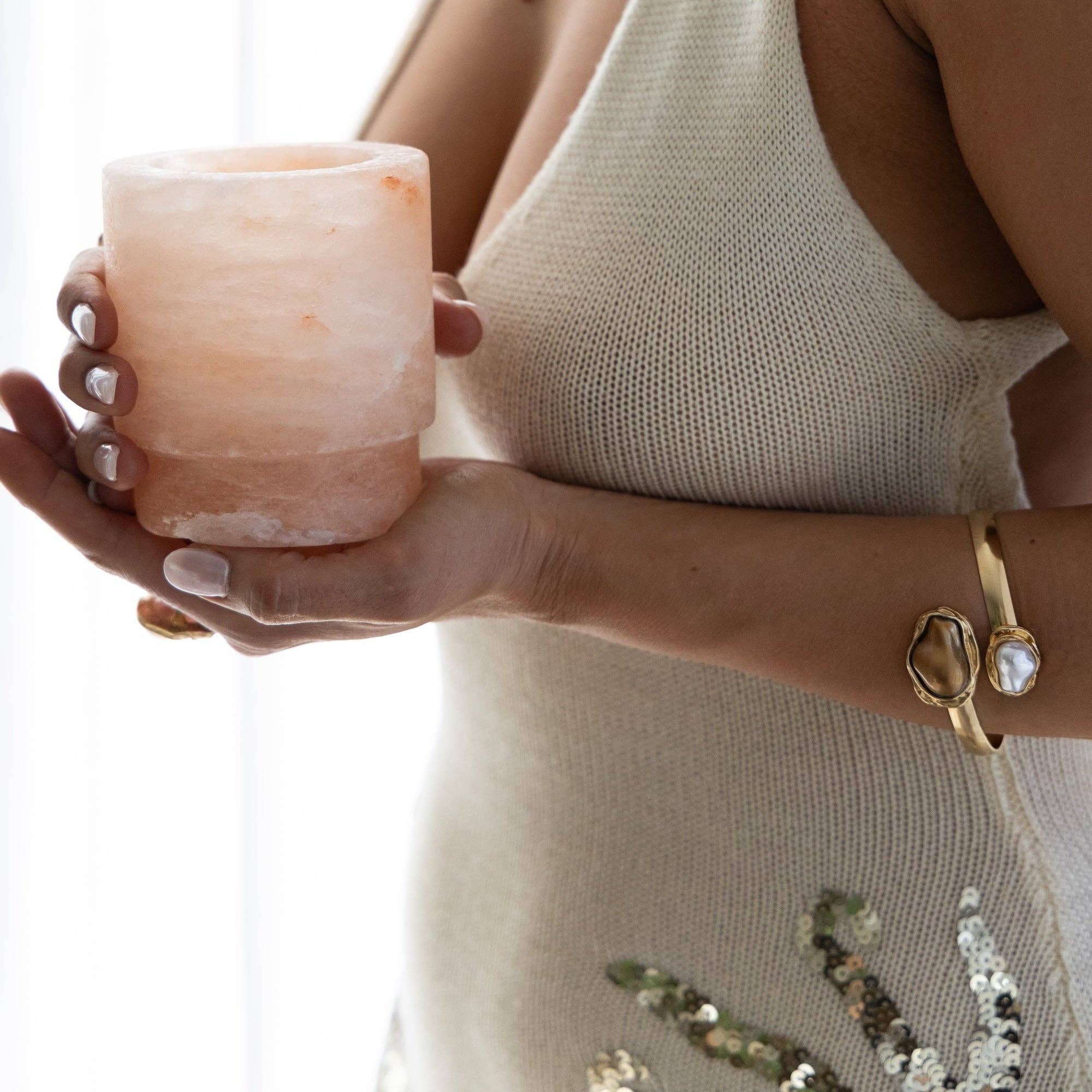 Himalayan Salt Margarita Glasses: Set of 2 / Pink