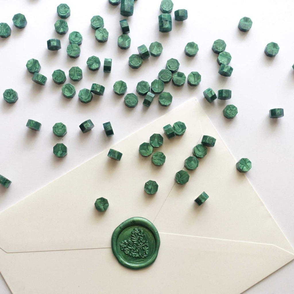 Forest Green 100pcs sealing wax beads granules tablets