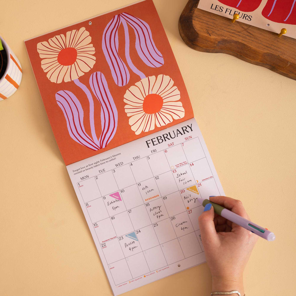2027 Compact Wall Calendar | Les Fleurs