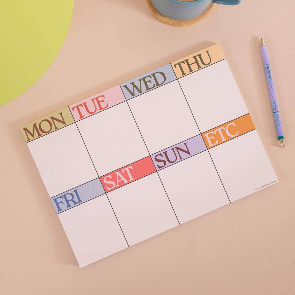 A4 Weekly Planner Pad | Scandi