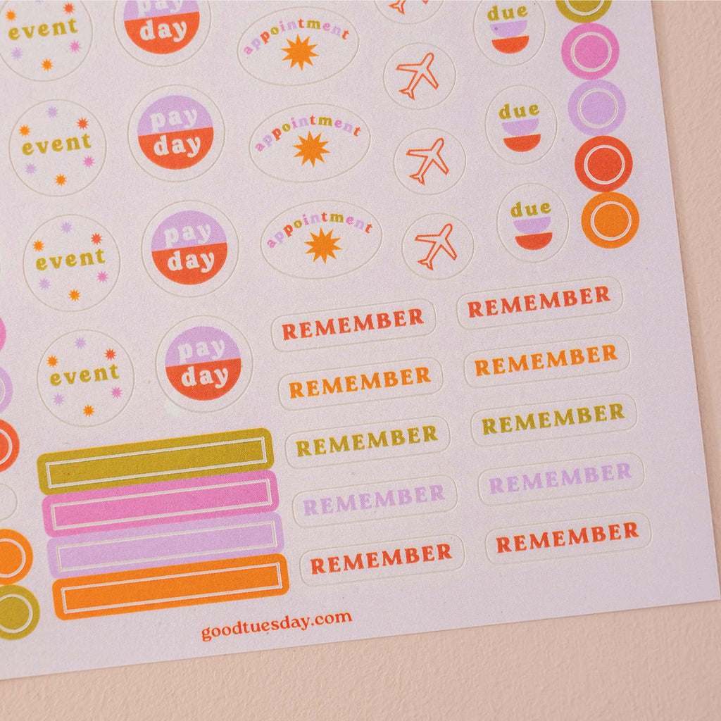 Planner & Calendar Stickers | Recycled Paper Stickers
