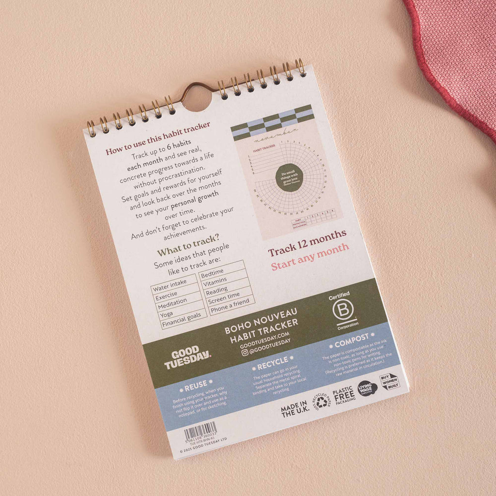 Habit Tracker | 12 Month | Boho Nouveau