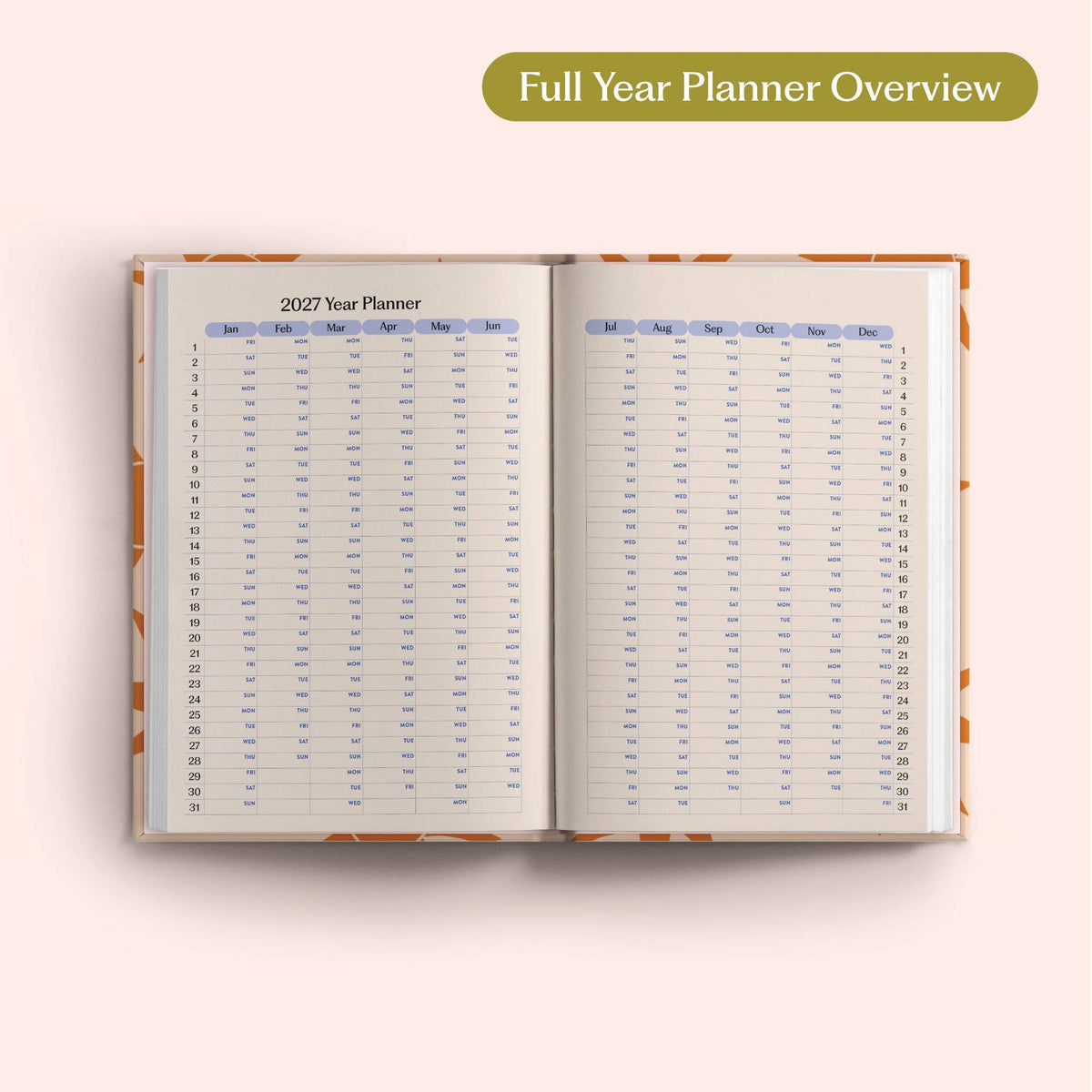 2027 Diary | A5 Hardcover Week to View | Sunbeam