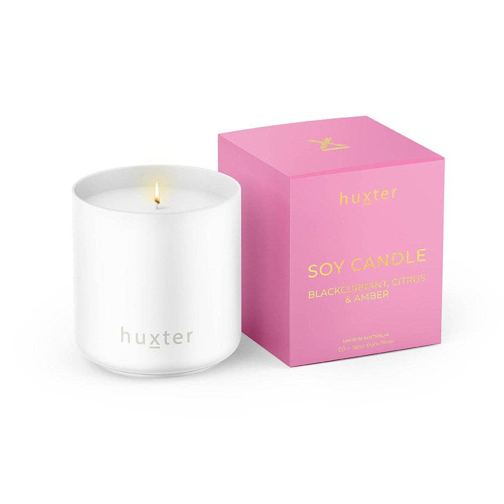 Candle Boxed 50+hr Burn Time - Blackcurrant, Citrus & Amber