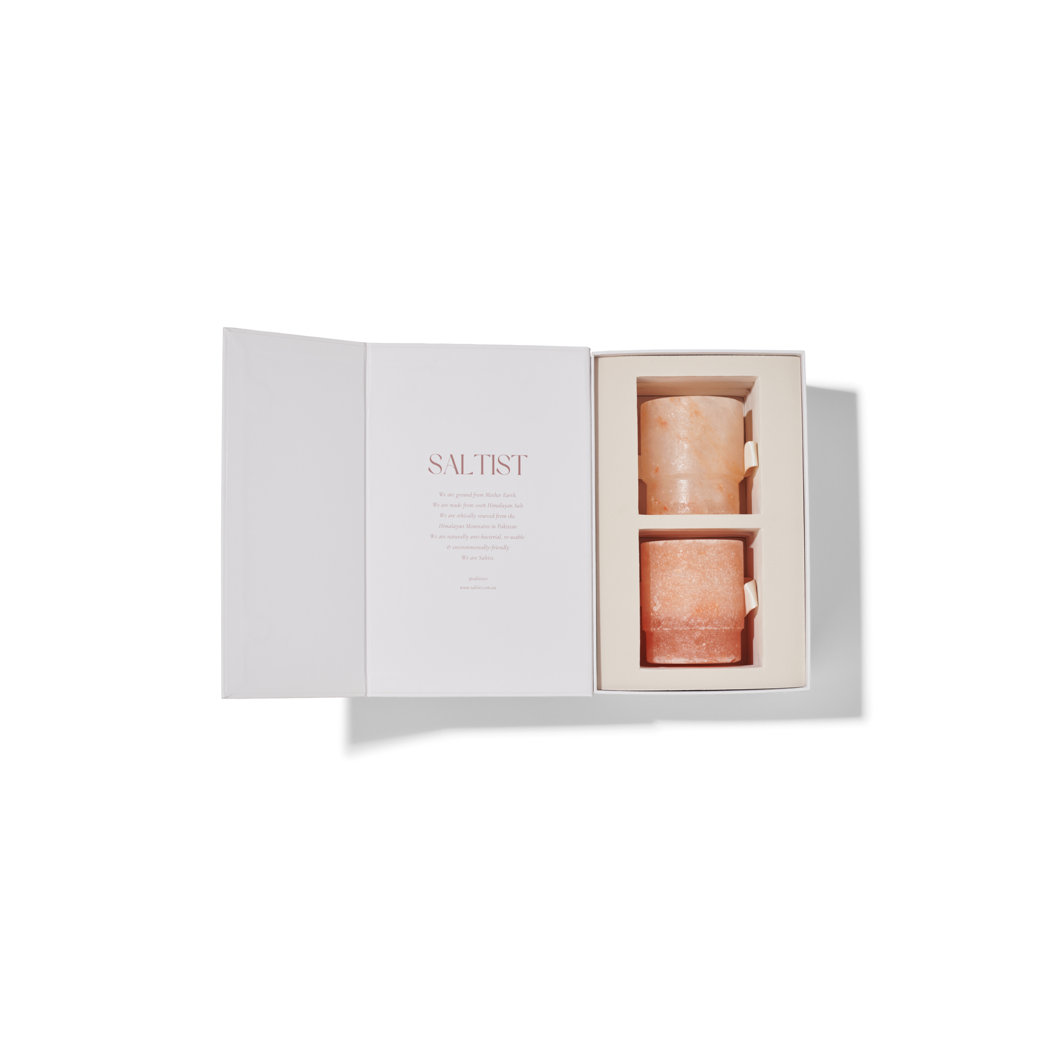 Himalayan Salt Margarita Glasses: Set of 2 / White