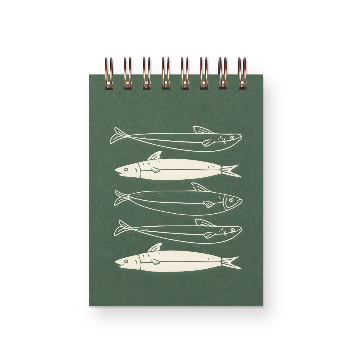 Fishes Mini Jotter Notebook: French Vanilla | Deep Blue Ink