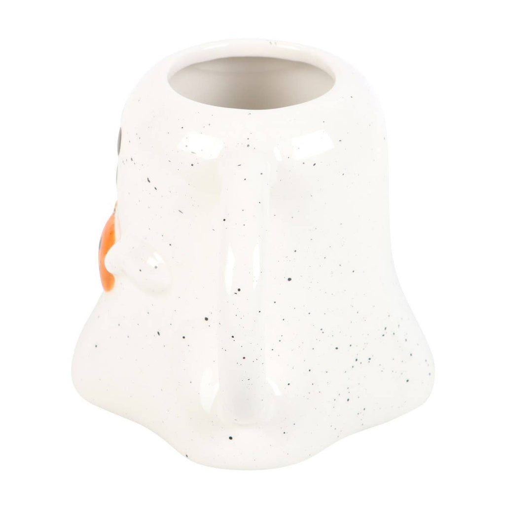 Ghost Shaped Ceramic Mug With Pumpkin